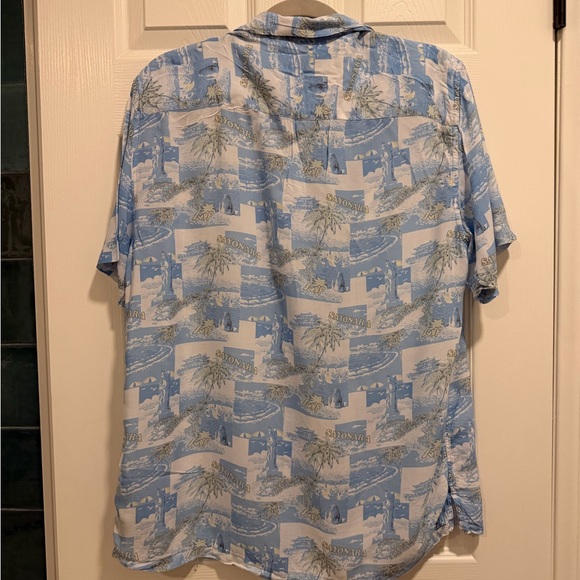 AllSaints Surfer Scenic Print Short Sleeve Button-Down - Picture 4 of 4